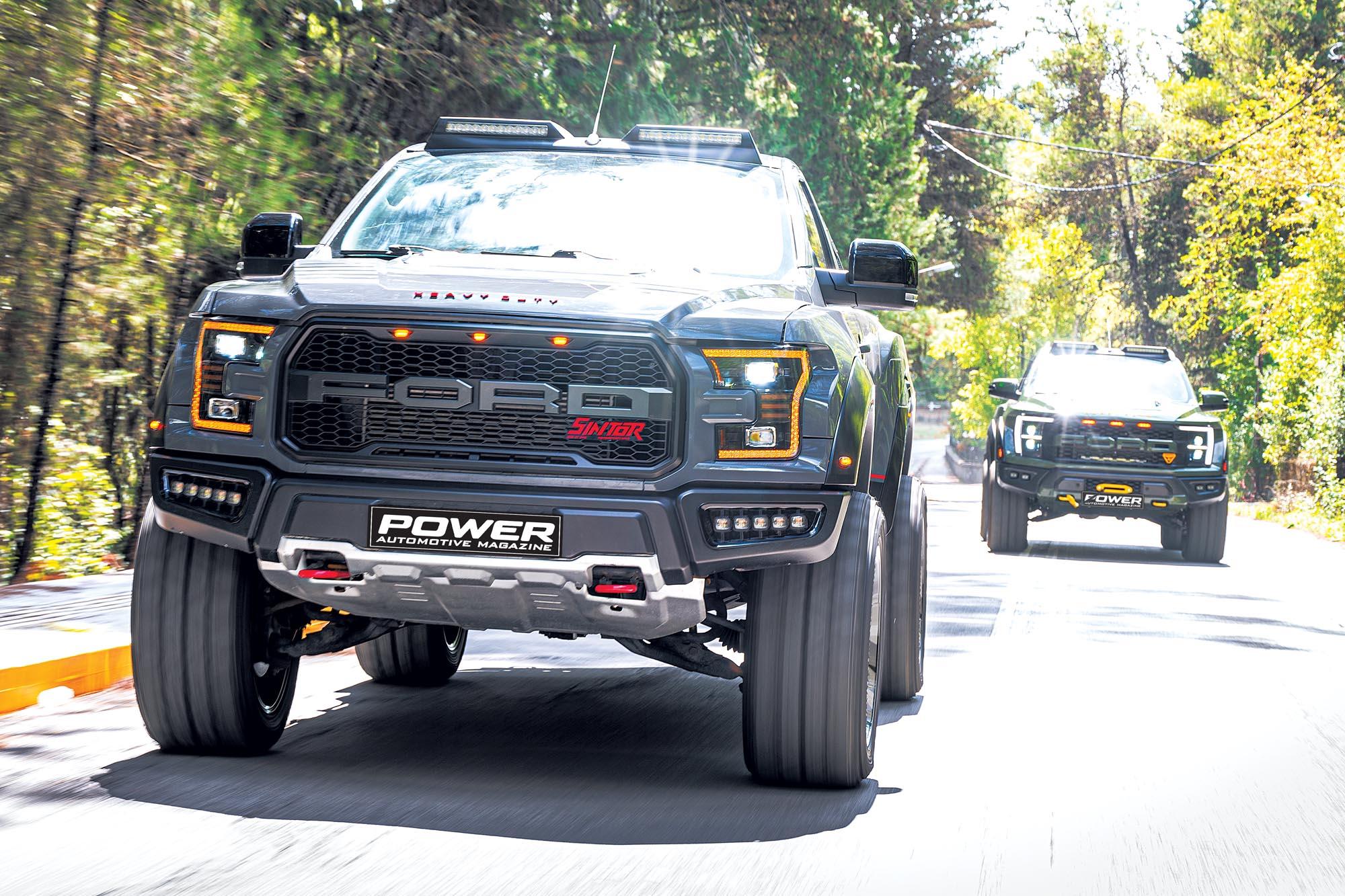 Power Tests  Ford Ranger T6 F150 Raptor single cab 200Ps & Ranger T7 F150 Raptor double cab 214Ps 